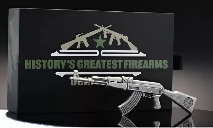 Picture of 2024 History's Greatest Firearms Series AK-47 Rifle 2 oz Antique Silver Coin