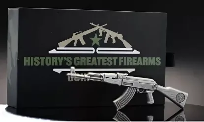 Picture of 2024 History's Greatest Firearms Series AK-47 Rifle 2 oz Antique Silver Coin