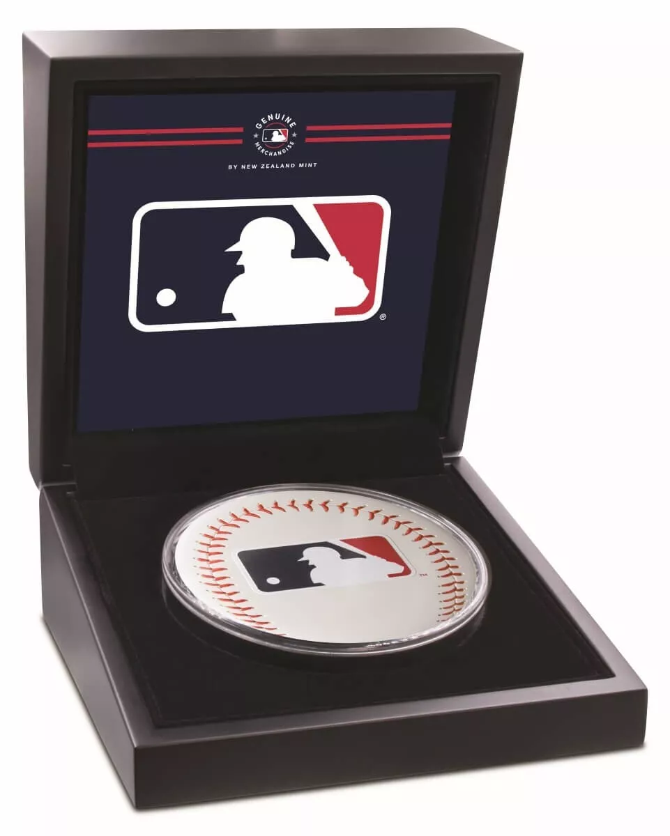 Picture of 2024 Niue Major League Baseball (Mlb) Logo 5 oz Colorized Silver Coin (Box/Coa)