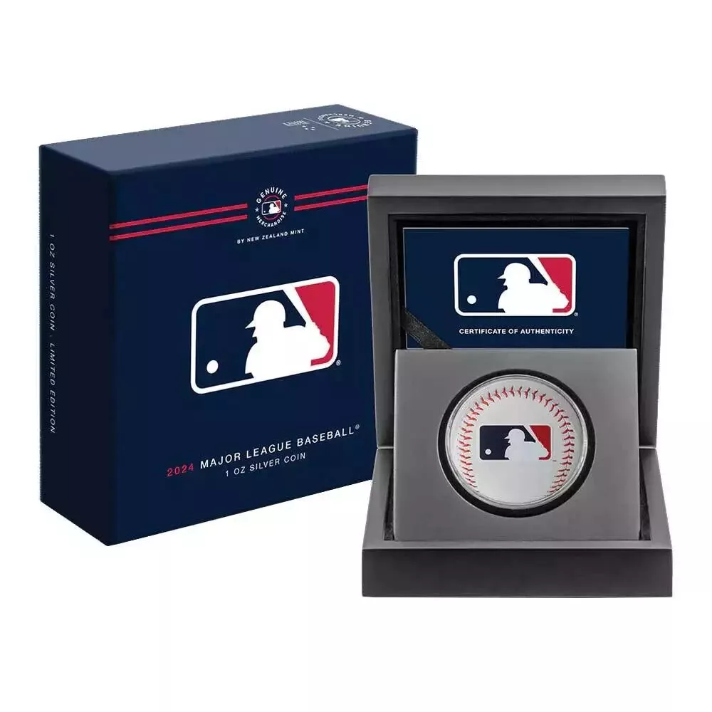 Picture of 2024 Niue Major League Baseball (Mlb) Logo 1 oz Colorized Silver Coin (Box/Coa)