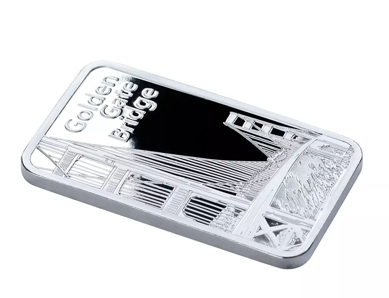 Picture of Pamp Historical Landmark - San Francisco Golden Gate Bridge 1 oz Silver Bar