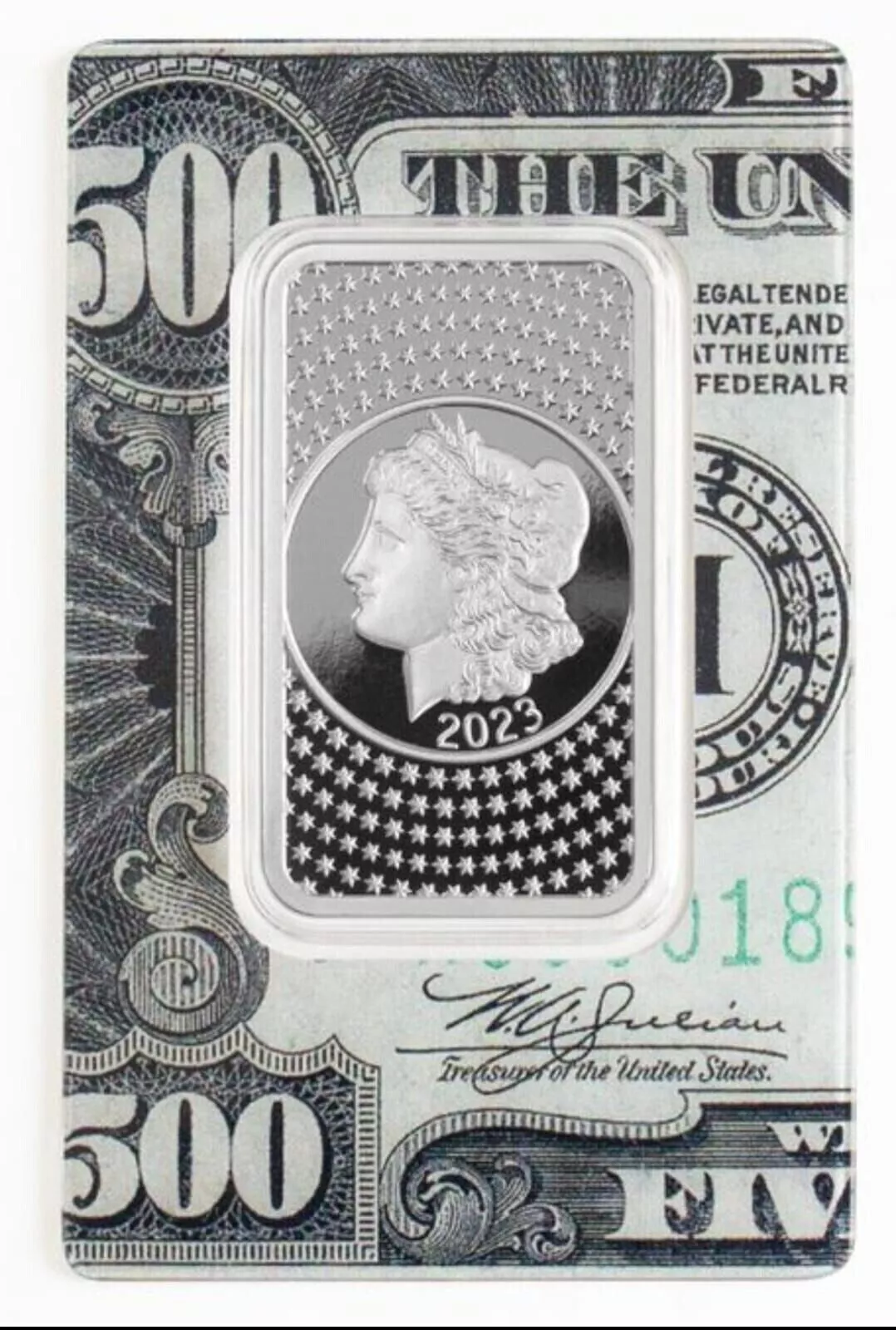 Picture of 2023 Pamp Suisse Morgan Tribute 50 Gram Silver Bar - In Assay