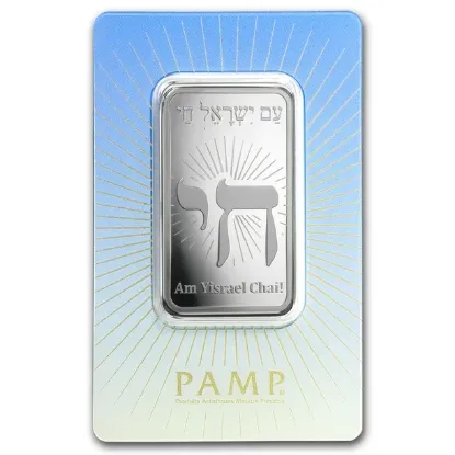 Picture of Pamp Suisse Religious Series - Am Yisrael Chai! 1 oz Silver Bar - In Assay
