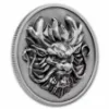 Picture of 2024 Year of the Dragon 3D Ultra High Relief 1 oz Antique Silver Coin