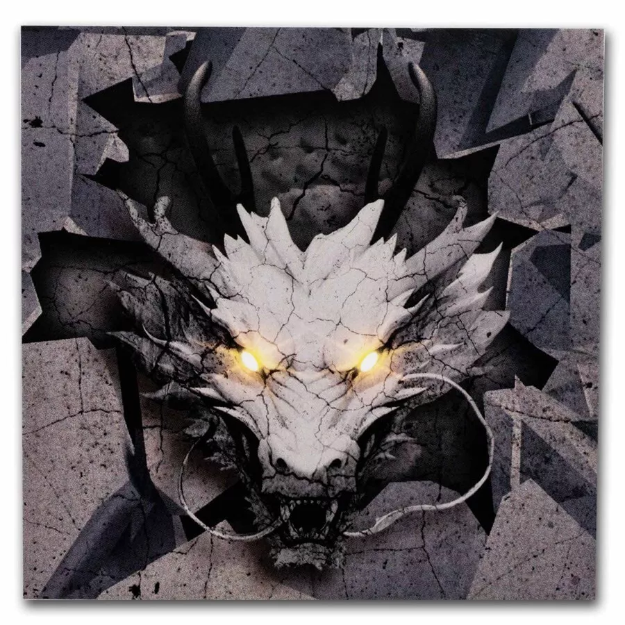 Picture of 2024 Year of the Dragon 3D Ultra High Relief 1 oz Antique Silver Coin