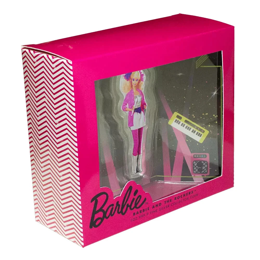 Picture of 2024 Pamp Suisse Barbie and the Rocker 1 oz Colorized Silver Collector Coin