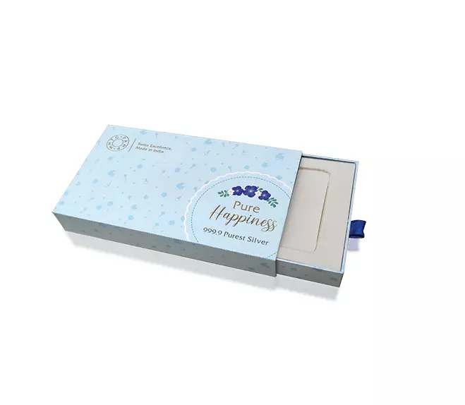 Picture of Pamp MMTC Newborn Baby Boy Gift Box - 20 Gram Colorized Silver Coin - Blue