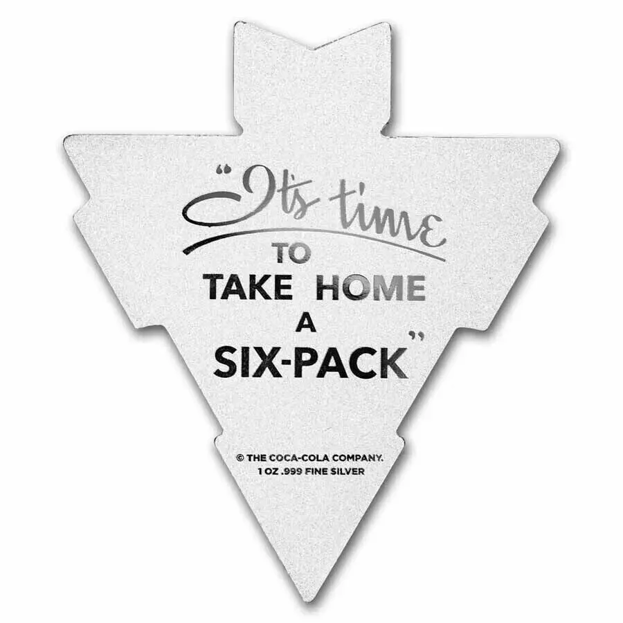 Picture of 2024 Coca-Cola Vintage Sign Shaped 1 oz Colorized Silver (Capsule, Box, COA)