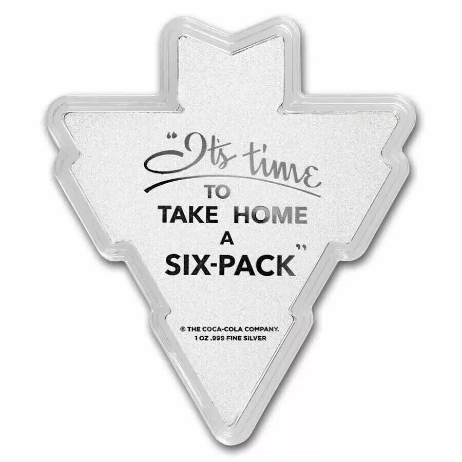 Picture of 2024 Coca-Cola Vintage Sign Shaped 1 oz Colorized Silver (Capsule, Box, COA)