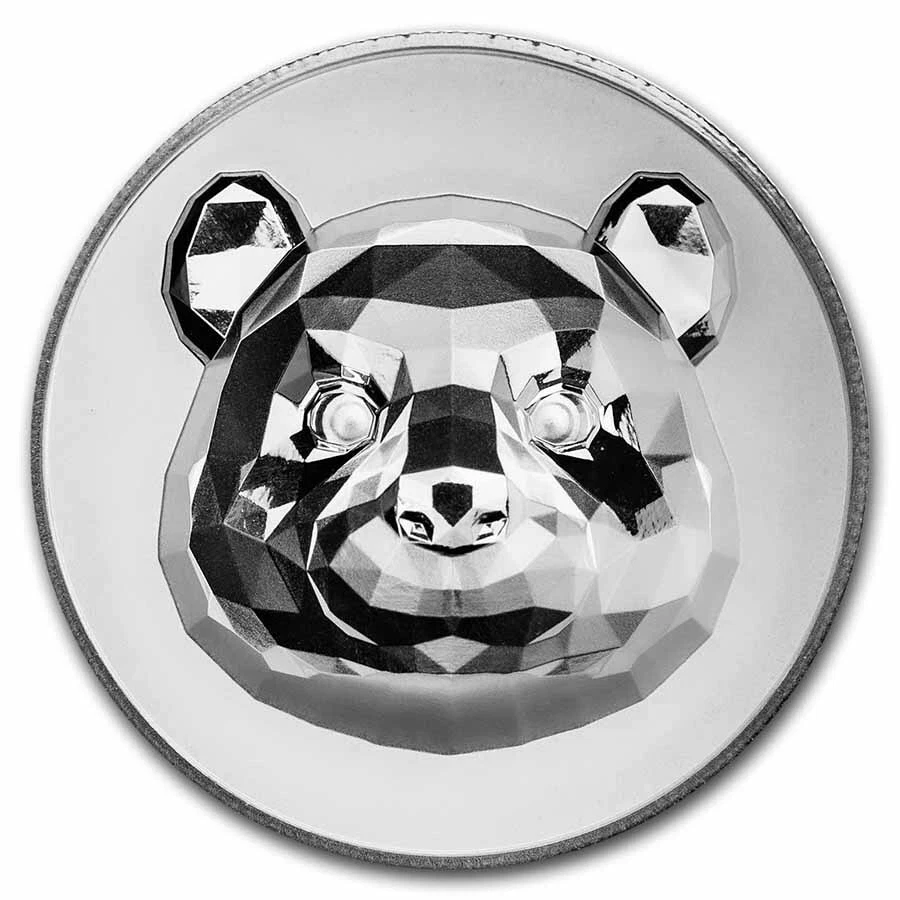 Picture of 2022 Ultra High Reflief Low-Poly 3D Panda 1 oz Silver Coin