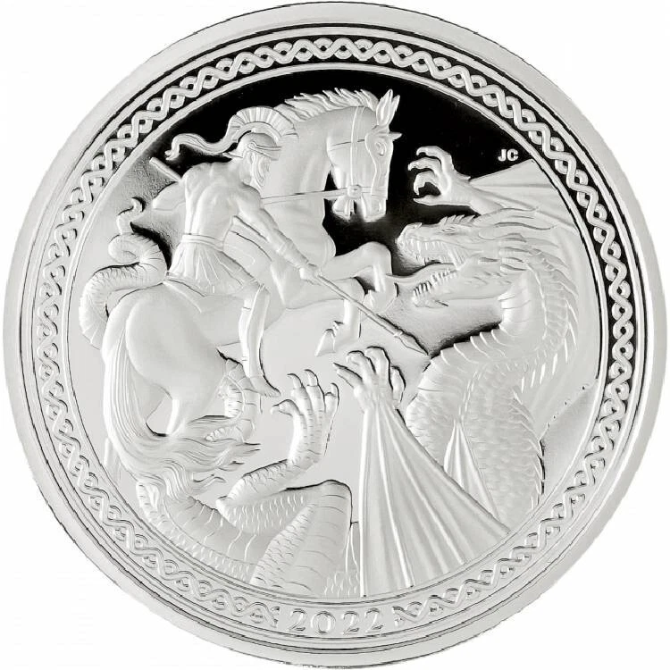 Picture of 2022 Commonwealth Mint Modern Masters: St. George & The Dragon Proof 2 oz Silver