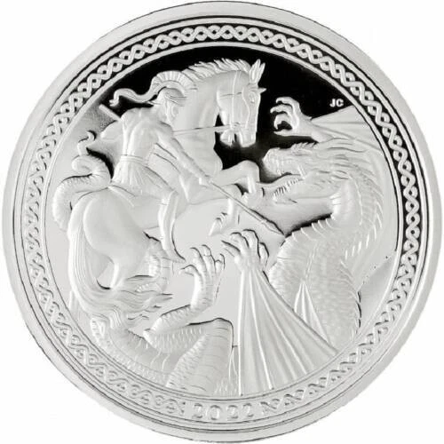Picture of 2022 Commonwealth Mint Modern Masters: St. George & The Dragon Proof 5 oz Silver