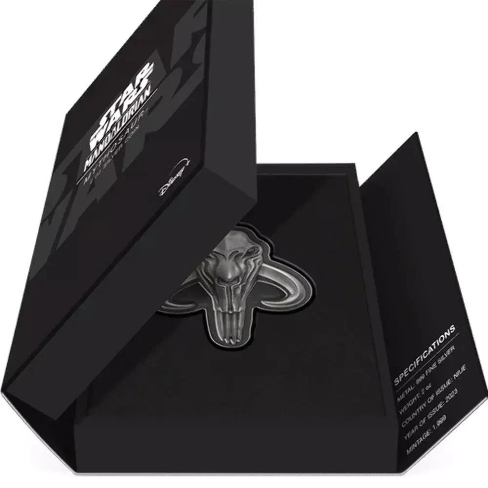 Picture of 2023 New Zealand Mint Star Wars Mandalorian Mythosaur 2 oz Silver Antique Coin