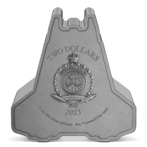 Picture of 2023 Niue Star Wars Mandalorian Bo-Katan's Gauntlet Starfighter 1 oz Silver Coin