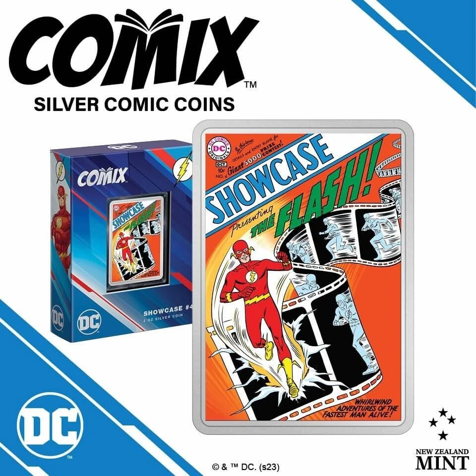 Picture of 2022 Niue DC Comics Showcase #4 (The Flash) COMIX 2 oz Colorized Silver Coin