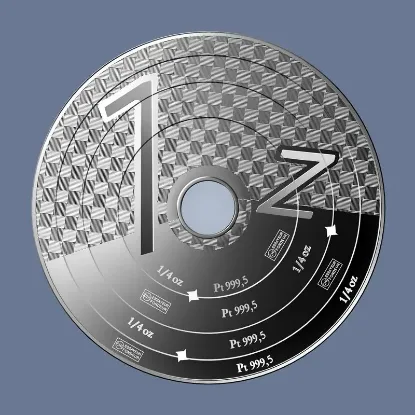 Picture of Valcambi Armillary 1 oz Platinum Combibar (4 x 1/4 oz) - Hard Assay