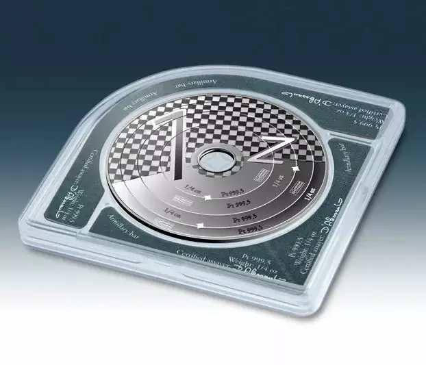 Picture of Valcambi Armillary 1 oz Platinum Combibar (4 x 1/4 oz) - Hard Assay