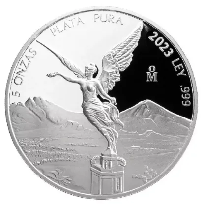 Picture of 2023 Mexico 5 oz Onza Proof Silver Libertad Coin - In Mint Capsule