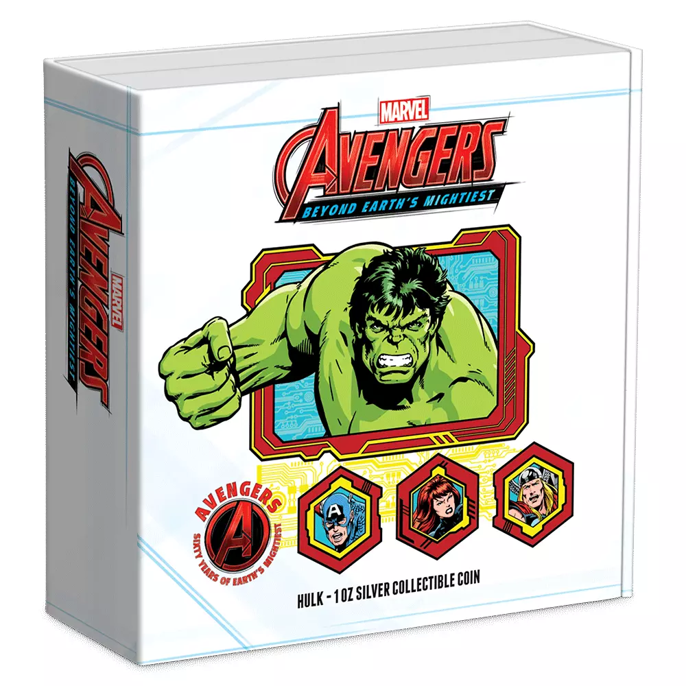 Picture of 2023 New Zealand Mint Marvel Avengers 60th Anni. 7 x 1 oz Coins w/ Display Box