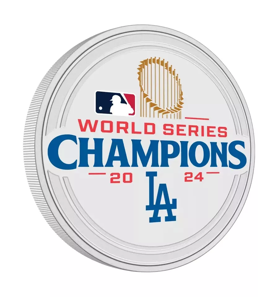 Picture of 2024 Agoro Major League Baseball MLB LA Dodgers World Series 1 oz Silver Coin
