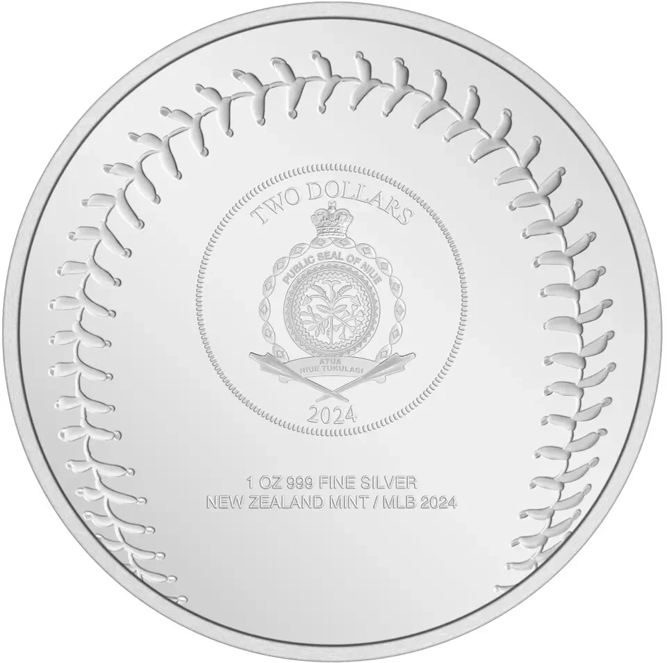 Picture of 2024 Agoro Major League Baseball MLB LA Dodgers World Series 1 oz Silver Coin