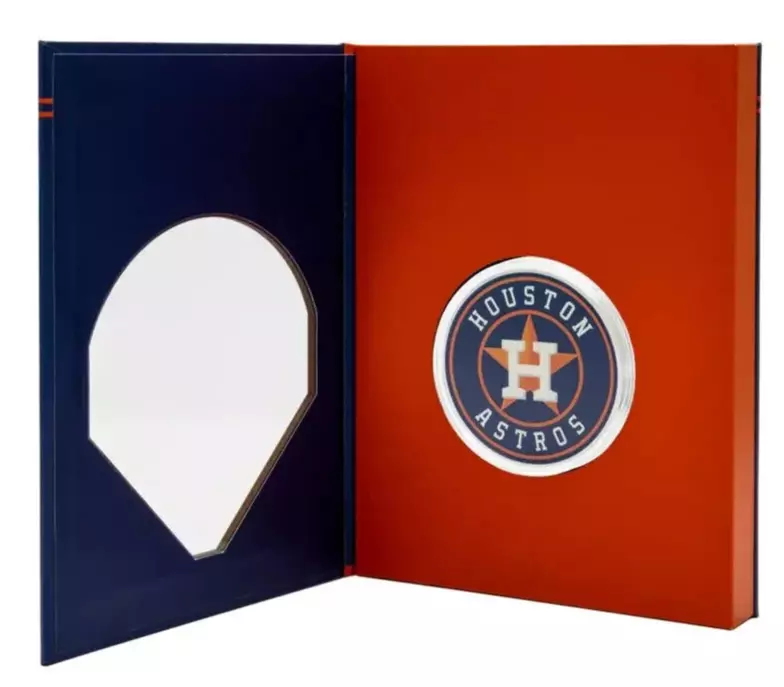 Picture of 2025 Agoro Major League Baseball MLB Houston Astros 3 oz Colorized Silver Coin