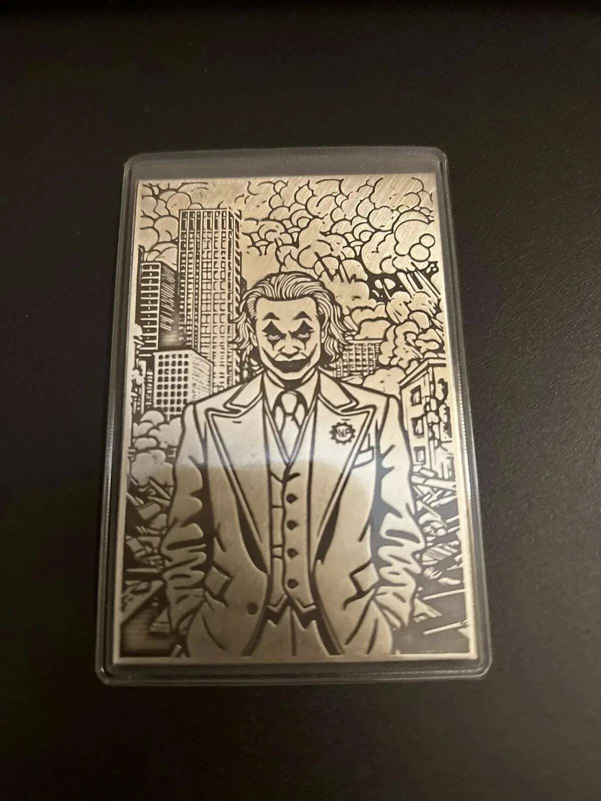 Picture of North View Products (NVP) Batman The Joker Antique Finish 1 oz Silver Card
