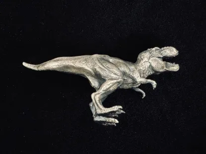 Picture of 2024 Hand Poured T-Rex Dinosaur 100 Gram Silver