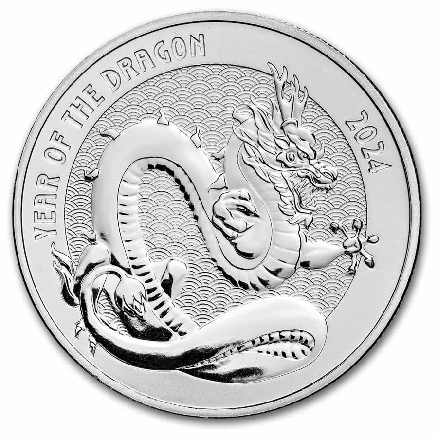 Picture of 2024 9Fine Lunar Year of the Dragon (Series 2) 1 oz Silver Round