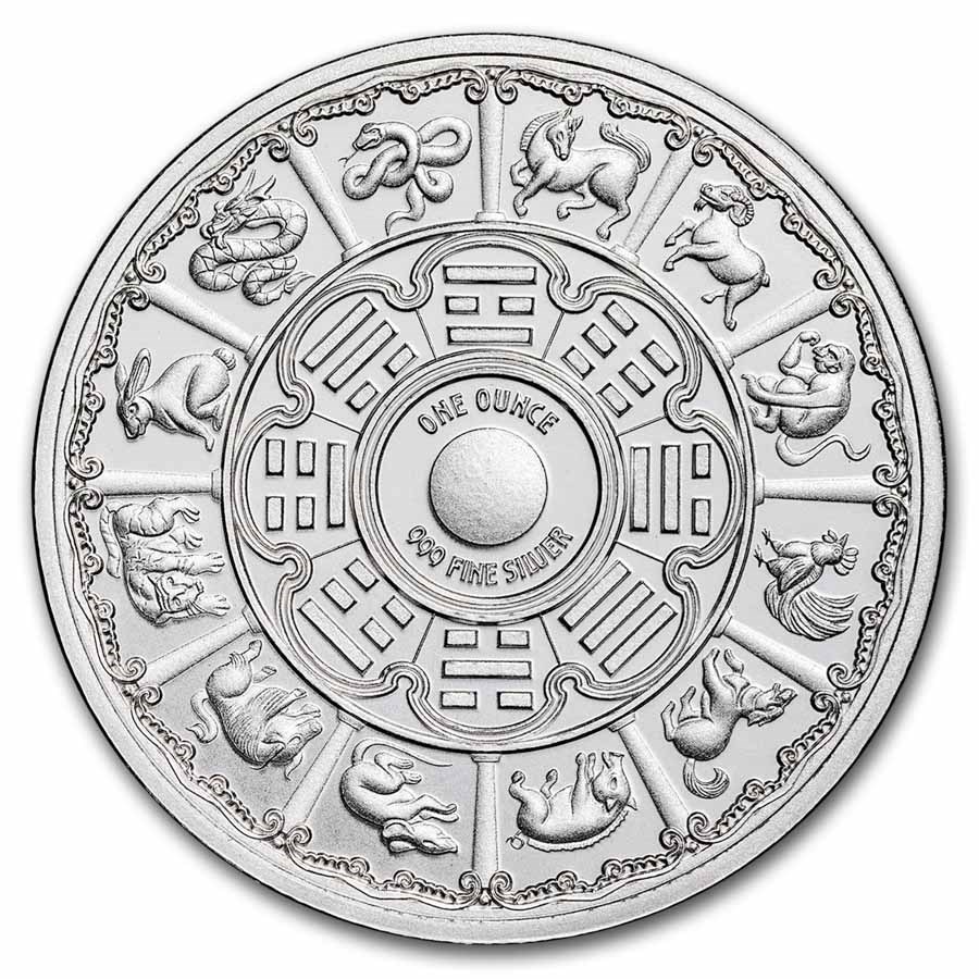 Picture of 2024 9Fine Lunar Year of the Dragon (Series 2) 1 oz Silver Round