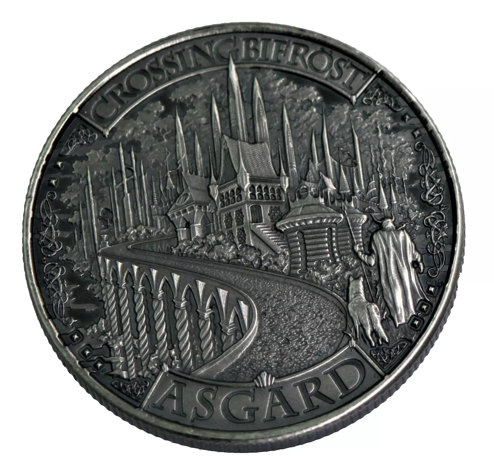 Picture of Mason Mint Odin Crossing Bifrost Asgard 1 oz Antique Silver Round