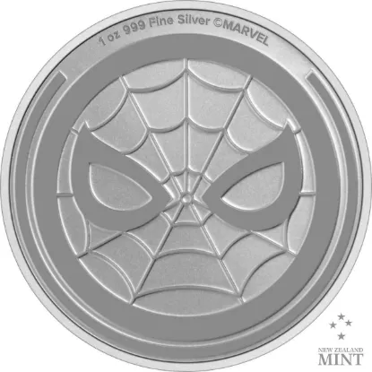 Picture of 2023 New Zealand Mint Marvel Spider-Man 1 oz Silver Coin - In Capsule
