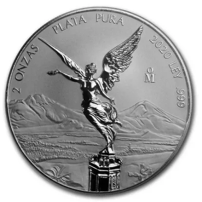 Picture of 2023 Mexico 2 oz Onza Reverse Proof Silver Libertad Coin - In Mint Capsule