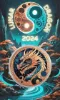 Picture of 2024 Lunar Year of the Dragon 33 Gram Colorized Copper Round - Sealed