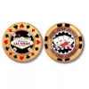 Picture of (Lot of 10) Las Vegas Poker Chip Card Holder 1 oz Colorized Copper Round