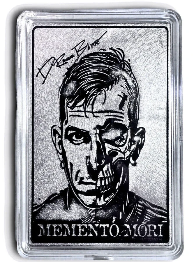 Picture of 2024 NVP Randy Blythe Lamb of God Memento Mori Signature 1 oz Silver Card