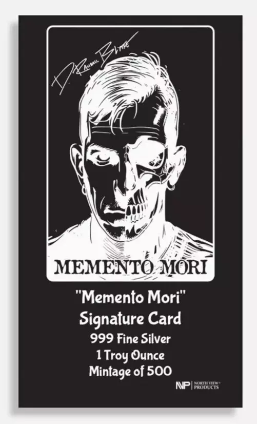 Picture of 2024 NVP Randy Blythe Lamb of God Memento Mori Signature 1 oz Silver Card