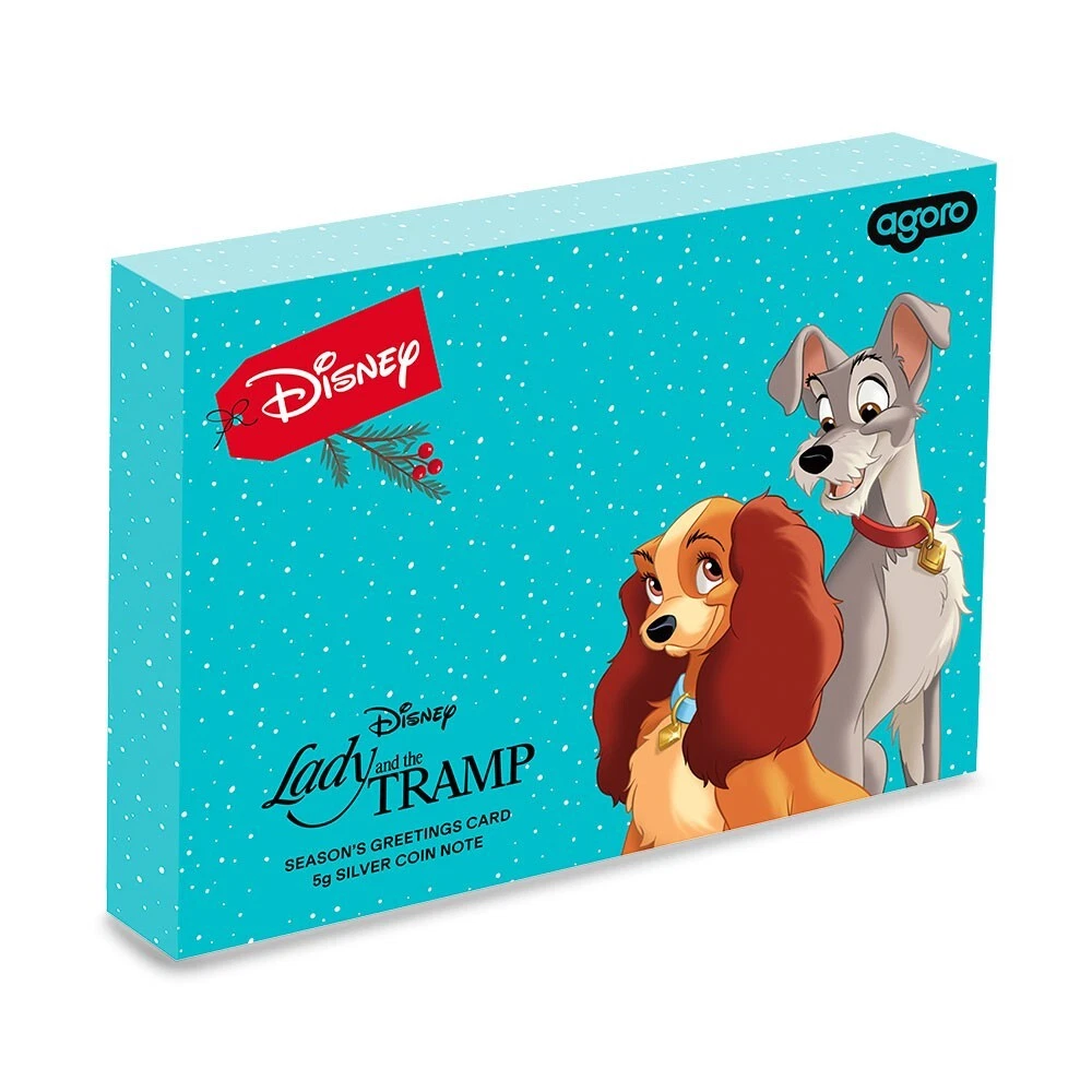 Picture of 2024 New Zealand Mint Disney Lady and the Tramp Holiday 5 Gram Silver Coin Note