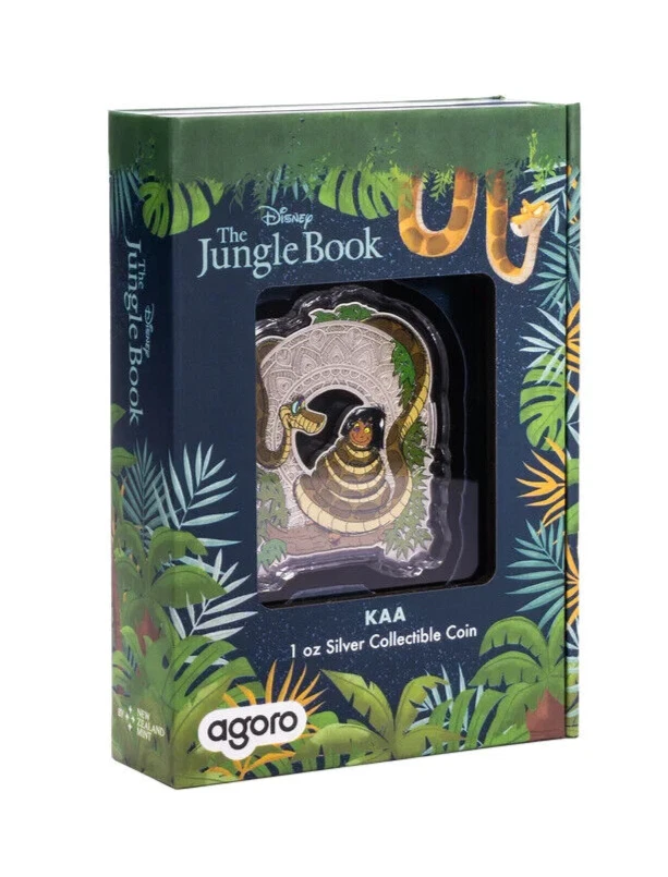 Picture of 2024 Agoro by New Zealand Mint Disney Jungle Book Kaa 1 oz Colorized Silver Coin