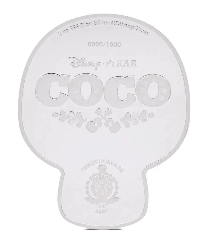 Picture of 2024 Agoro Disney Coco - Remember Me 2 oz Colorized Silver Coin