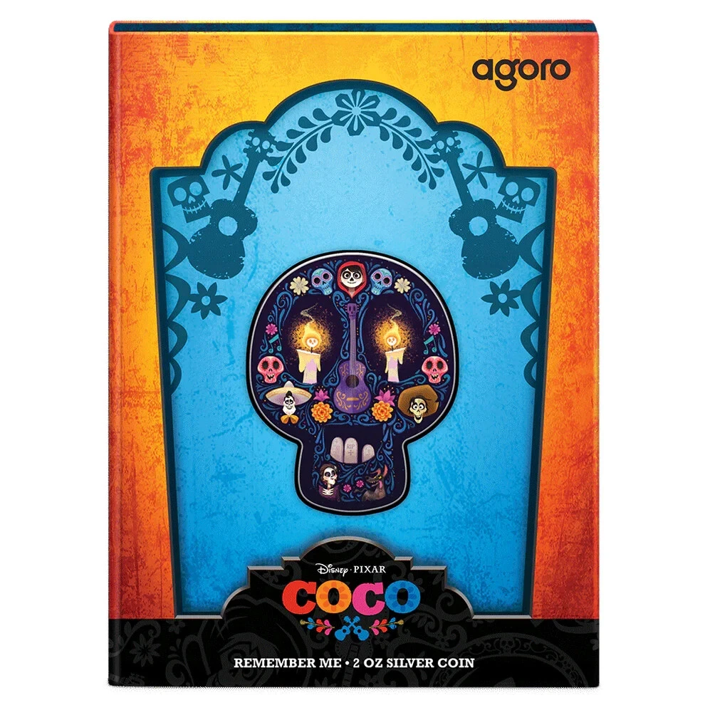 Picture of 2024 Agoro Disney Coco - Remember Me 2 oz Colorized Silver Coin