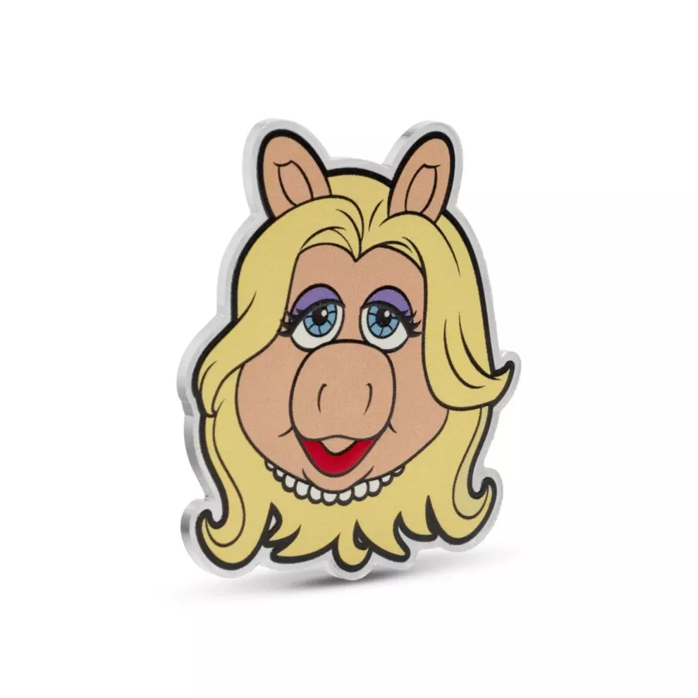 Picture of 2025 Agoro Disney Muppets 70th Anniversary Miss Piggy 1 oz Colorized Silver Coin