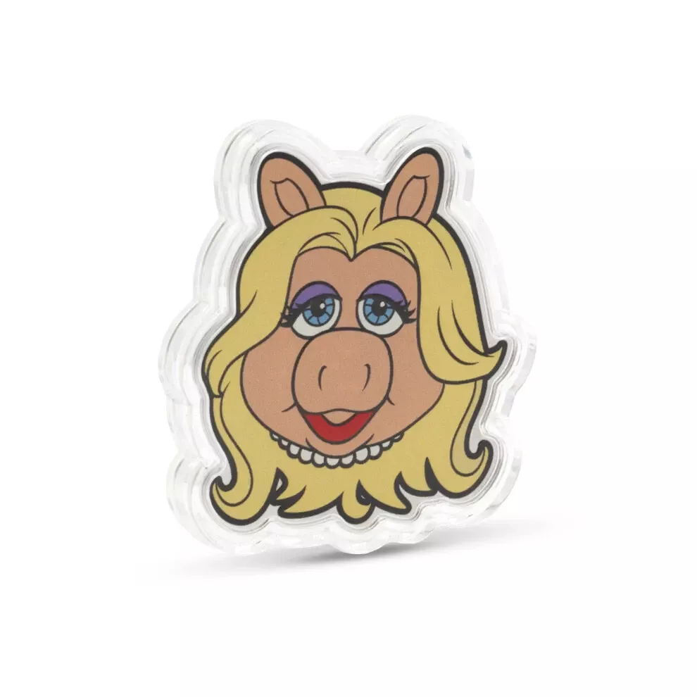 Picture of 2025 Agoro Disney Muppets 70th Anniversary Miss Piggy 1 oz Colorized Silver Coin