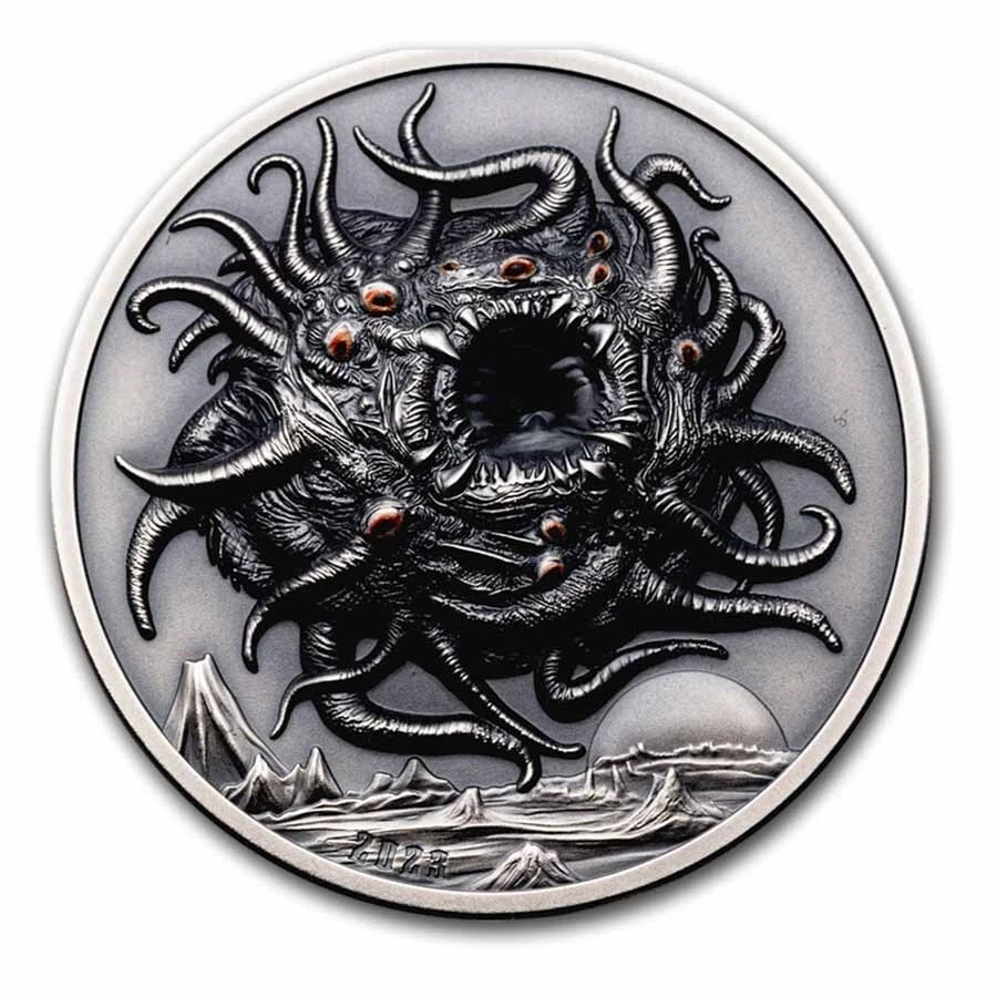 Picture of 2023 CIT H.P. Lovecraft: Azathoth 3 oz High Relief Antique Silver Coin - 30401