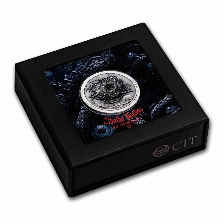 Picture of 2023 CIT H.P. Lovecraft: Azathoth 3 oz High Relief Antique Silver Coin - 30401