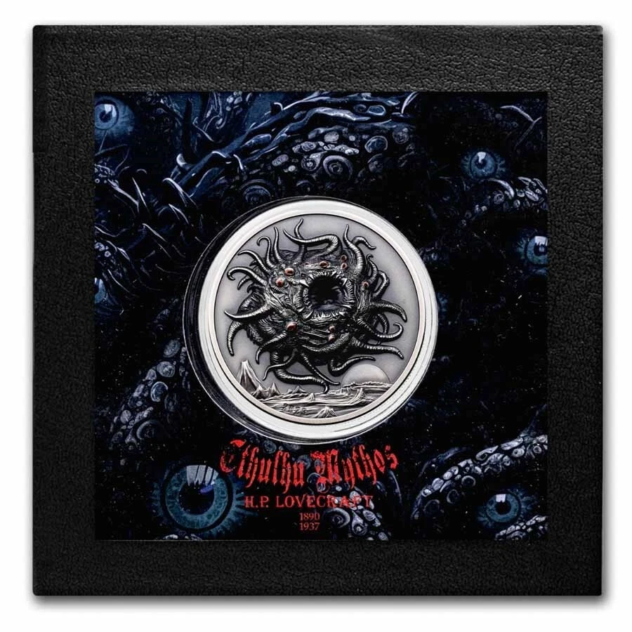 Picture of 2023 CIT H.P. Lovecraft: Azathoth 3 oz High Relief Antique Silver Coin - 30401