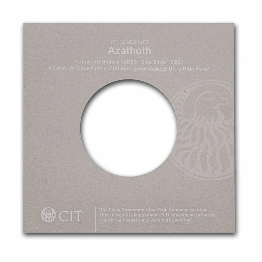 Picture of 2023 CIT H.P. Lovecraft: Azathoth 3 oz High Relief Antique Silver Coin - 30401