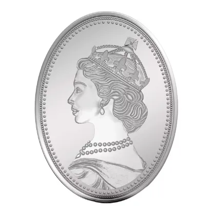 Picture of Pamp MMTC Queen Oval Shaped 50 Gram Silver Coin - In Card