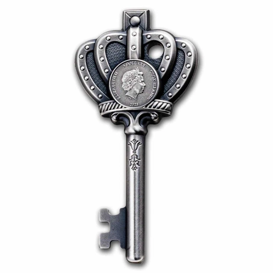 Picture of 2023 CIT Key to My Kingdom 1 oz Ultra High Relief Antique Silver Coin - 30307