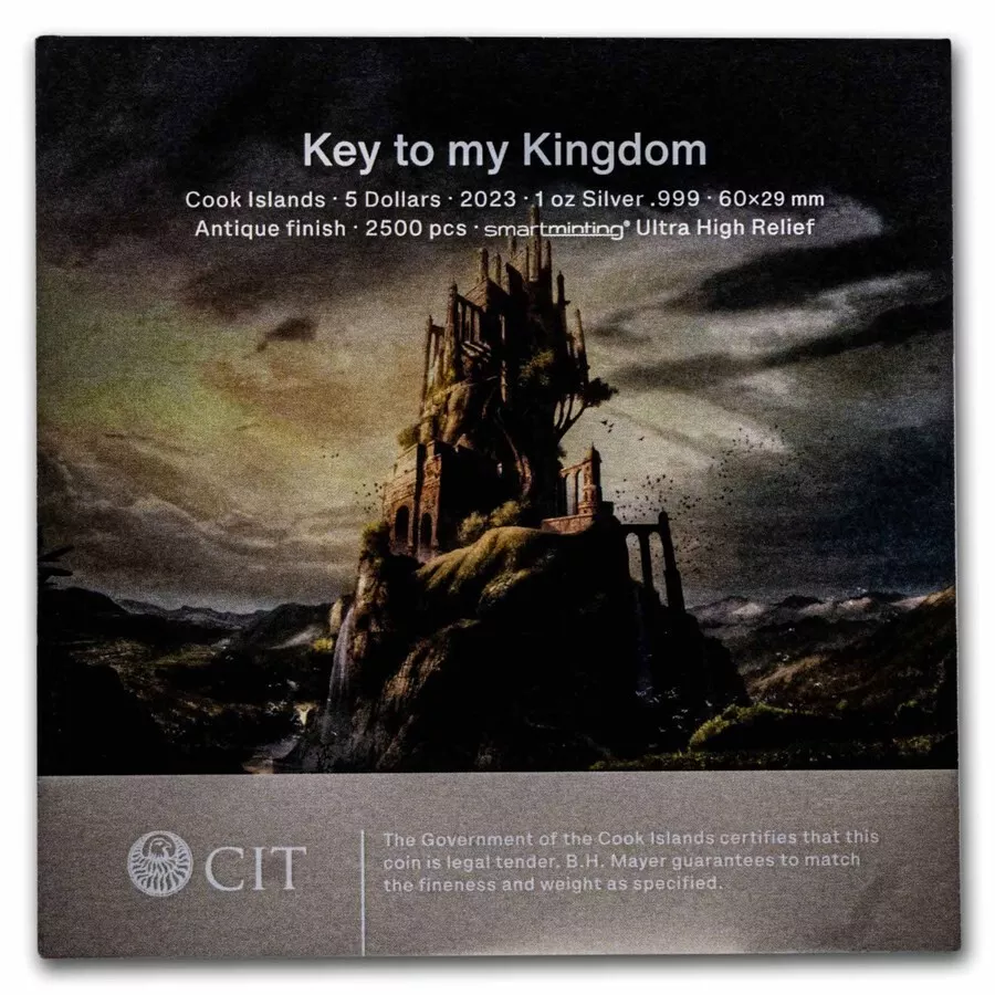 Picture of 2023 CIT Key to My Kingdom 1 oz Ultra High Relief Antique Silver Coin - 30307